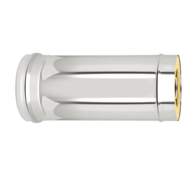 Сэндвич-труба Нерж+Нерж (AISI 430/0,8мм) д.120х200 L-0,25м