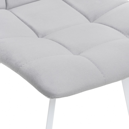 Стул Leset Скай металл белый велюр ULTRA SMOKE Дым 