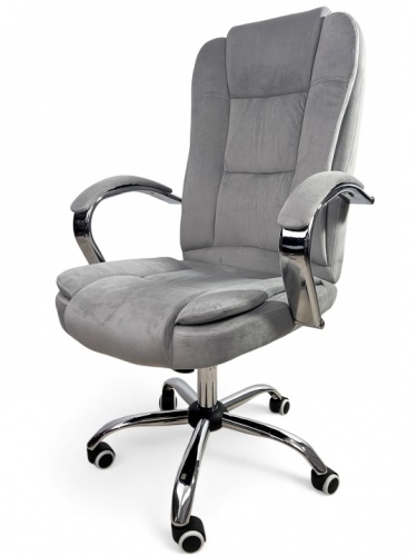 Кресло с регулировкой высоты Calviano Bravo серый велюр 