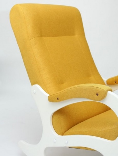 Кресло-качалка Бастион 2 арт. Bahama yellow белые ноги