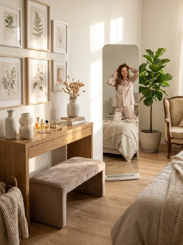 Зеркало напольное Стелла 4 дуб крафт белый 