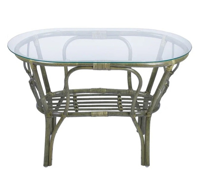 IND Комплект Багама с диваном овальный стол олива подушка коричневая 