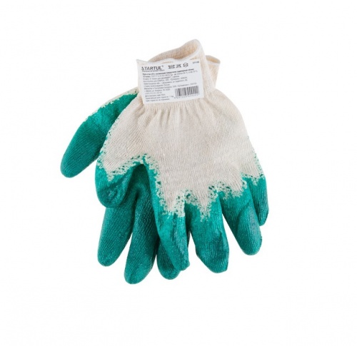 Перчатки х/б, латексное покрытие (одинарный облив), 13 класс STARTUL