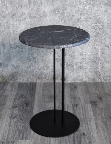 Стол приставной МеталлАрт М015 черный мрамор черный 