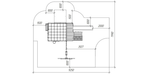 Детская площадка для дачи Савушка КУБ-5 Махагон