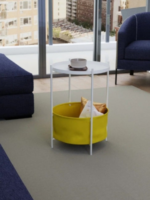 Стол журнальный Элдей жёлтый белый 