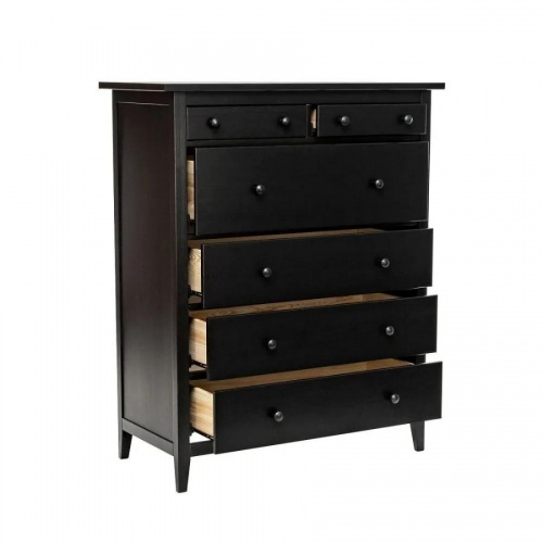 Комод Leset Мира 06 черный ручки черные