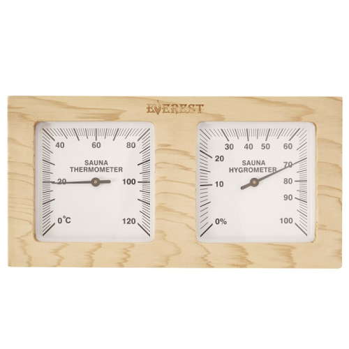 Термогигрометр EVEREST горизонталь кедр (TG-04 white)