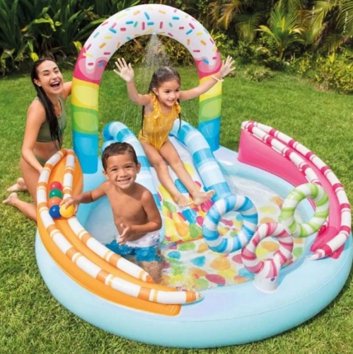 Игровой бассейн с горкой и фонтаном Intex 57144 Королевство Сладостей