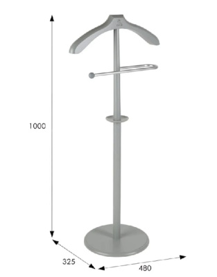 Вешалка костюмная В 25Н серый 