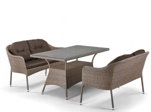 Комплект мебели с диванами T198B S54B-W56 Light Brown