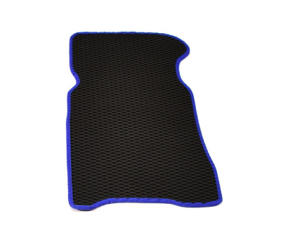 Коврики салона резиновые с кантом, ромб, для Chevrolet Niva (2123), синий кант, комплект 5 шт.