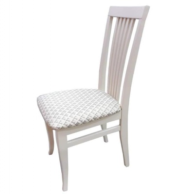 Стул МДК-99 Эмаль слоновая кость Жаккард Лорд светлый 