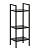 Стеллаж Leset Стилвуд 13 узкий 3 полки черный