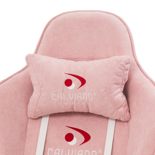 Вибромассажное кресло Calviano ASTI ULTIMATO pink fabric 
