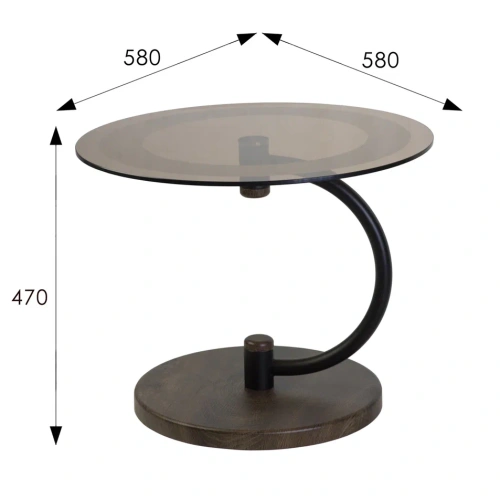 Стол журнальный Дуэт 13Н черный дуб маррон 
