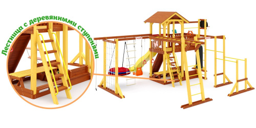 Детская спортивная площадка для дачи Савушка Семейная COMFORT PLUS