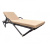 Шезлонг Relax 7019П серо-коричневый с бежевой подушкой