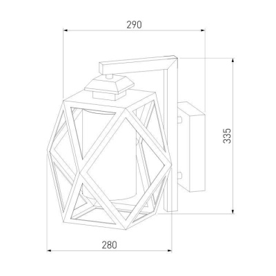 Бра уличное Elektrostandard Ambra D 35133/D черный