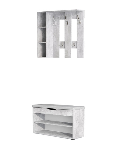 Вешалка настенная Артём-Мебель СН-100.43 бетон спаркс лайт 