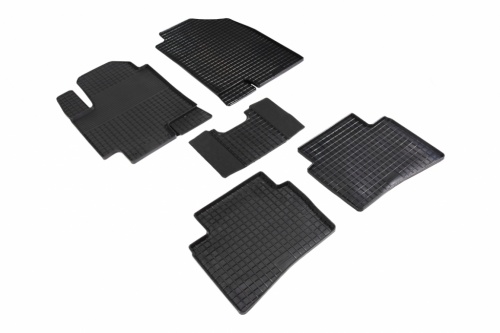 Резиновые коврики салона Сетка для Hyundai Solaris II 2017- Черные