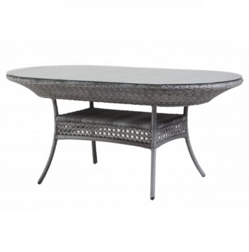 Стол обеденный овальный CAMELLIA серый