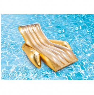 Надувной матрас для плавания Intex Shimmering Gold Lounge / 56803