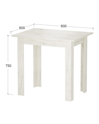 Стол обеденный Афина СН-130.10 дуб крафт белый 