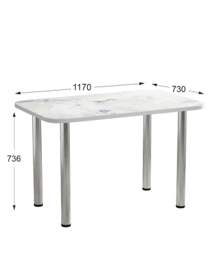 Стол обеденный СН-105.00 оникс голубой 