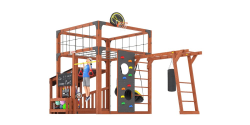 Детская площадка для дачи Савушка КУБ-4 Махагон