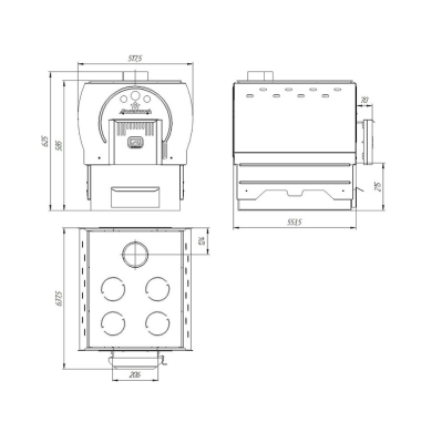 Отопительно варочная печь Теплодар Локомотивъ 200 (2019)