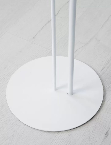 Стол приставной МеталлАрт М015 белый мрамор белый 