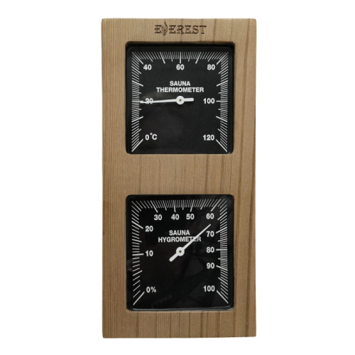 Термогигрометр EVEREST вертикаль кедр (TG-01 black)