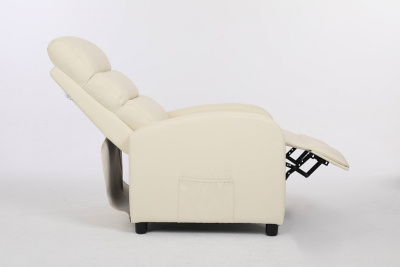 Кресло вибромассажное CALVIANO 2164 бежевая экокожа 