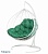 Кресло подвесное BiGarden Gemini White двойной зеленая подушка