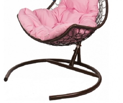 Кресло подвесное BiGarden Wind Brown подушка розовая 