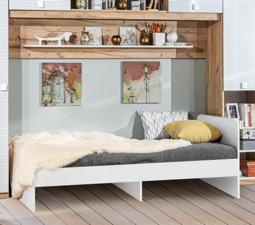 Кровать односпальная СН-120.02-900 белый 