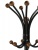 Вешалка напольная Д 1 черный средне-коричневый 