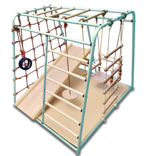 Детский игровой комплекс Вертикаль Веселый Малыш MAXI изумрудный горка мягкий бортик