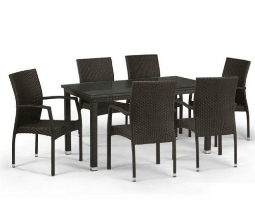 Комплект мебели T256A/YC379A-W53 Brown 6Pcs