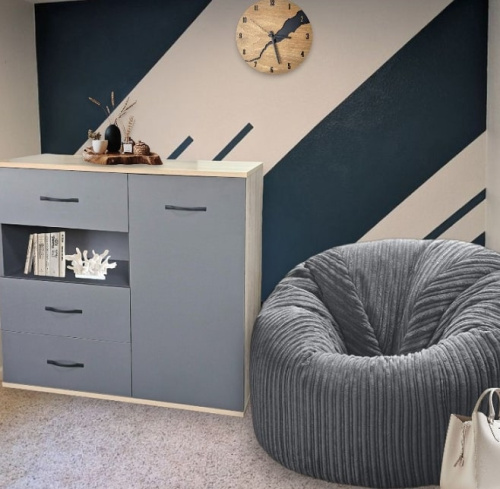 Комод ВИТТЕН антрацит дуб сонома 