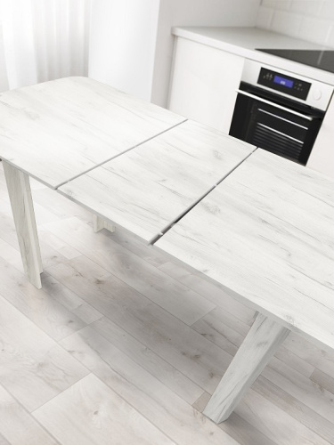 Стол обеденный Алиса СН-130.02 дуб крафт белый 