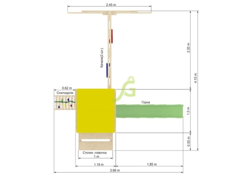 Детская площадка IgraGrad Крафтик со столиком