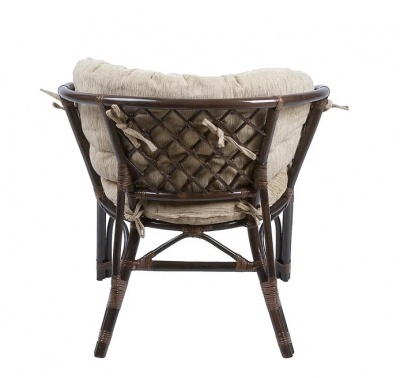 IND Кресло Багама темно-коричневый подушка бежевая 