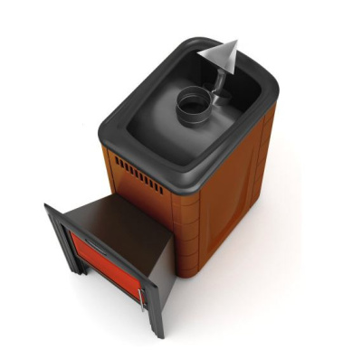 Печь для бани Термофор Ангара 2012 Inox Витра ЗК терракота от Vishop.by 