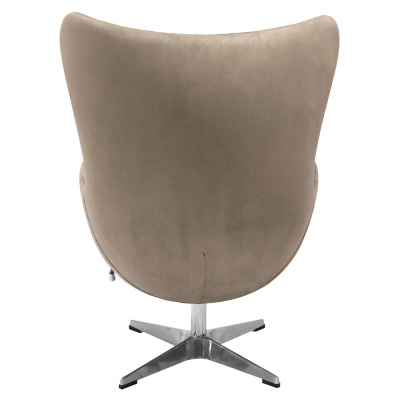 Кресло EGG CHAIR латте, искусственная замша 