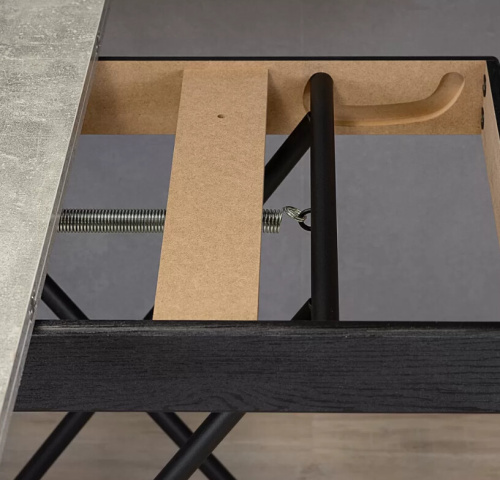 Стол трансформер Лерон ателье светлое черный 