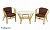 IND Комплект Багама 1 дуэт мед подушка коричневая овальный стол