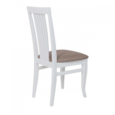 Стул МДК-99 Эмаль белая Ролан коричневый 