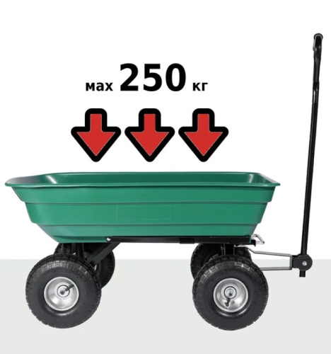 Садовая тележка-самосвал зеленая G201